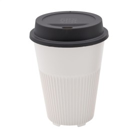Circular&Co koffiebeker 227ml- PP - deksel met drinkopening - quick-dry onderzijde - ribbelwand