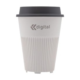 Circular&Co Returnable Cup Lid 340 ml koffiebeker-Wit/grijs
