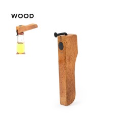 Clasinger flesopener - hout - spijkervormige opener - magnetisch