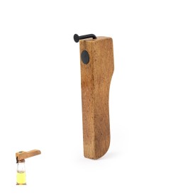 Clasinger flesopener - hout - spijkervormige opener - magnetisch