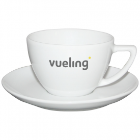 Cappuccino kop en schotel - 200ml - porselein - wit