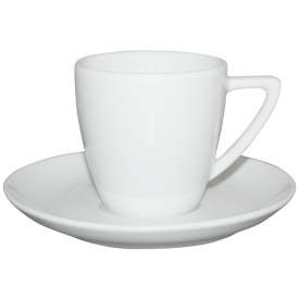Koffiekopje en schotel - 150ml - porselein - wit