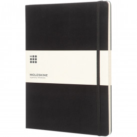 Moleskine Classic XL notitieboek - A4 - leerpapier - 96 vellen - gelinieerd - elastieksluiting en bladwijzer - hardcover