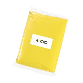 Clear regenponcho-Geel