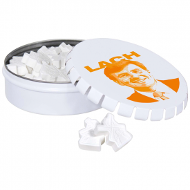 Clic-clac blikje met molentje mints-Wit