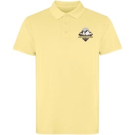 Cobain unisex polo met korte mouwen -Geel
