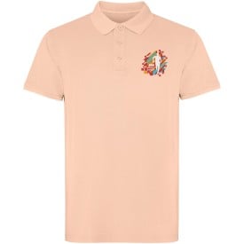 Cobain unisex polo met korte mouwen -Lichtoranje