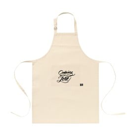 Cocina schort - 90x65 cm - gerecycled katoen - 160 g/m² - opgestikte zak - verstelbare nekband