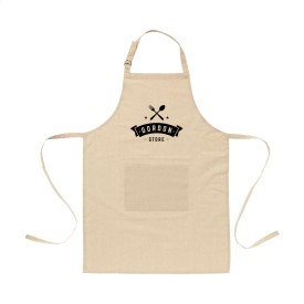 Cocina schort - 88x65 cm - organisch katoen - 180 g/m² - opgestikte zak - verstelbare nekband