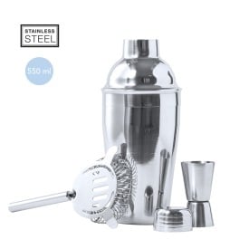 Cocktailset Wendol - RVS - shaker van 550ml - met zeefje en maatbeker