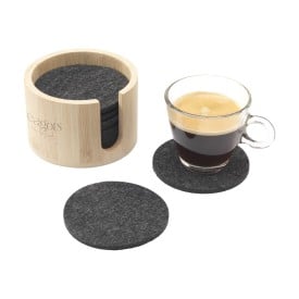 Cody Felt Coaster Set onderzetters-Bamboe
