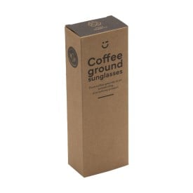 Coffee Ground zonnebril - koffiedik en houtvezels - UV400 -in kraft geschenkdoos
