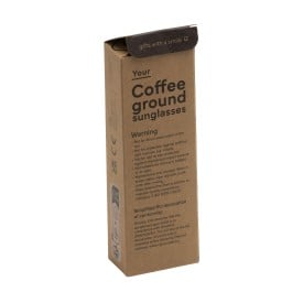 Coffee Ground zonnebril - koffiedik en houtvezels - UV400 -in kraft geschenkdoos
