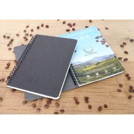 Notitieboek - A5 - koffiedik - 80 vellen - wire-o-binding