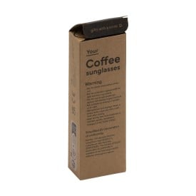 Coffee zonnebril - koffiedik en houtvezels - UV400 in kraft geschenkdoos