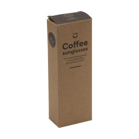 Coffee zonnebril - koffiedik en houtvezels - UV400 in kraft geschenkdoos