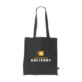 Colour Square Bag GRS Recycled Cotton (150 g/m²) tas-Zwart