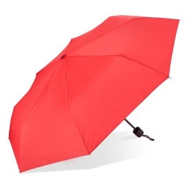 Congo 190T Pongee 21" Opvouwbare paraplu-Rood