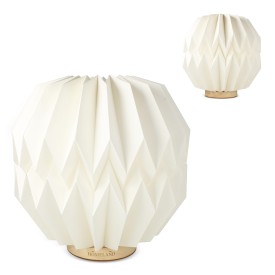 Coollux 25cm opvouwbare LED-lamp - FSC-papier - rubberhout