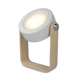 Coollux multifunctionele LED-lamp met bamboe handvat-Wit