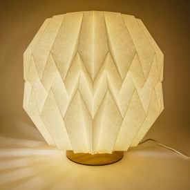 Coollux 25cm opvouwbare LED-lamp - FSC-papier - rubberhout