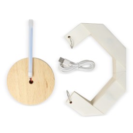 Coollux 25cm opvouwbare LED-lamp - FSC-papier - rubberhout