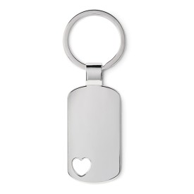 Corazon sleutelhanger - metaal - 5 cm - hartvormige uitsparing - geschenkverpakking