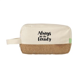Eco CocCork toilettas - canvas en kurk - draaglus