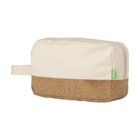 Eco CocCork toilettas - canvas en kurk - draaglus