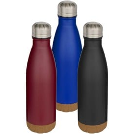 Cove waterfles 500ml - RVS/kurk - dubbelwandig en vacuüm geïsoleerd