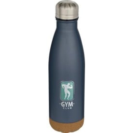 Cove waterfles 500ml - RVS/kurk - dubbelwandig en vacuüm geïsoleerd