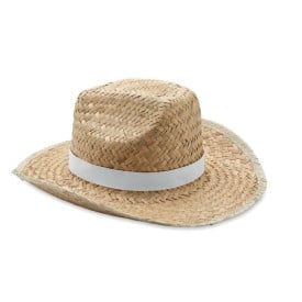 Cowboyhoed van stro-Wit