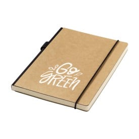 Craftnote notitieboek - A5 - kraftkarton - 80 vellen - gelinieerd - sluitelastiek en pennenlus