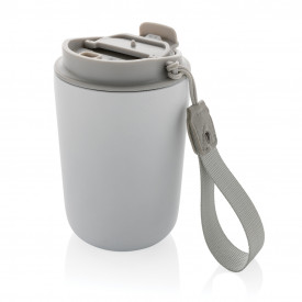 Cuppa RCS gerecycled rvs vacuümbeker met koord-Wit