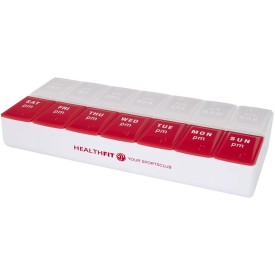 Cycle 7 daagse ochtend/avond organizer voor multivitaminen-Rood