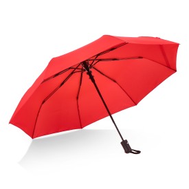 Daintree 190T Pongee 21.5" Opvouwbare winddichte paraplu Auto open-Rood