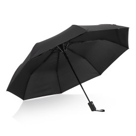 Daintree 190T Pongee 21.5" Opvouwbare winddichte paraplu Auto open-Zwart