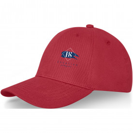 Davis 6 panel cap-Rood