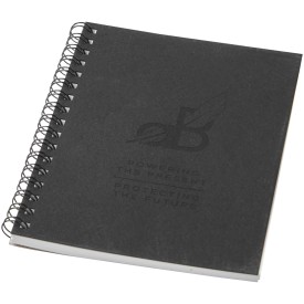 Desk-Mate® A6 kleuren spiraal notitieboek-Zwart