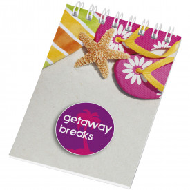 Desk-Mate® notitieboek - A7 - papier en karton - 50 vellen - wit of zwarte spiraal