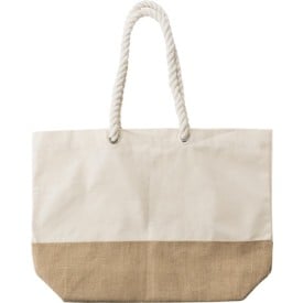 Diego boodschappentas - canvas - 280 g/m² - 48 x 15 x 35 cm - jute onderzijde - 25 L