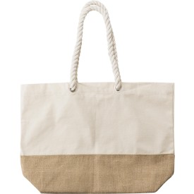 Diego boodschappentas - canvas - 280 g/m² - 48 x 15 x 35 cm - jute onderzijde - 25 L