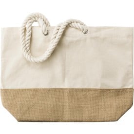 Diego boodschappentas - canvas - 280 g/m² - 48 x 15 x 35 cm - jute onderzijde - 25 L