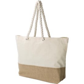 Diego boodschappentas - canvas - 280 g/m² - 48 x 15 x 35 cm - jute onderzijde - 25 L