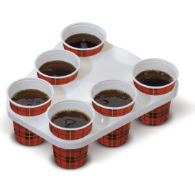 Koffietray - kunststof - voor 6 bekers