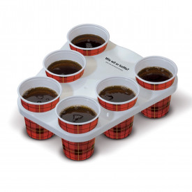 Koffietray - kunststof - voor 6 bekers