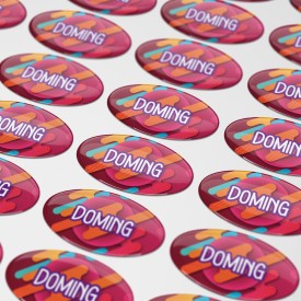 Doming stickers ovaal - 30x15 mm
