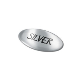 Doming Ovaal 40x20 mm-Zilver