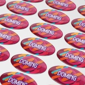 Doming stickers ovaal - 40x20 mm