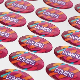 Doming stickers ovaal - 50x25 mm